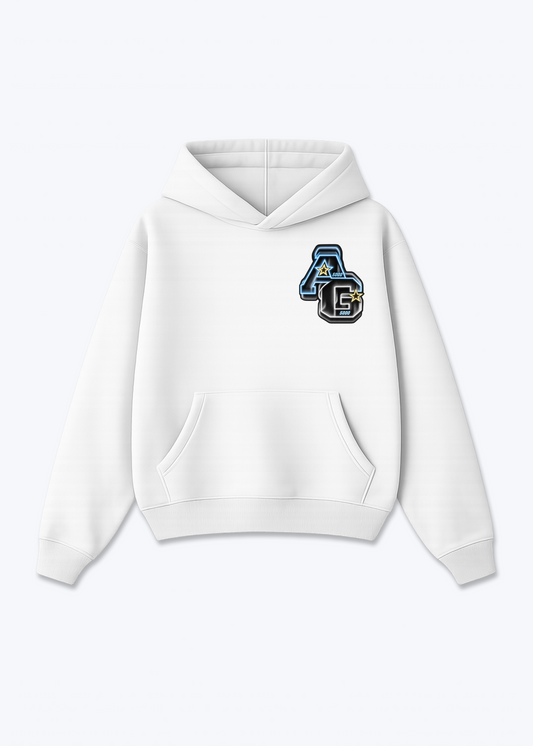 Aargau Neon Oversized Hoodie - White Front (Designed)