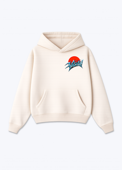 Aargau Bloom Oversized Hoodie - Beige Front (Designed)