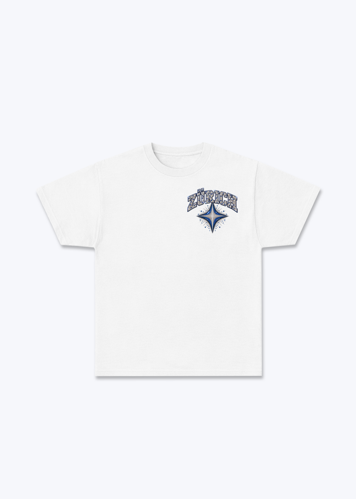 Zürich Diamond Basic T-Shirt - White Front (Designed)