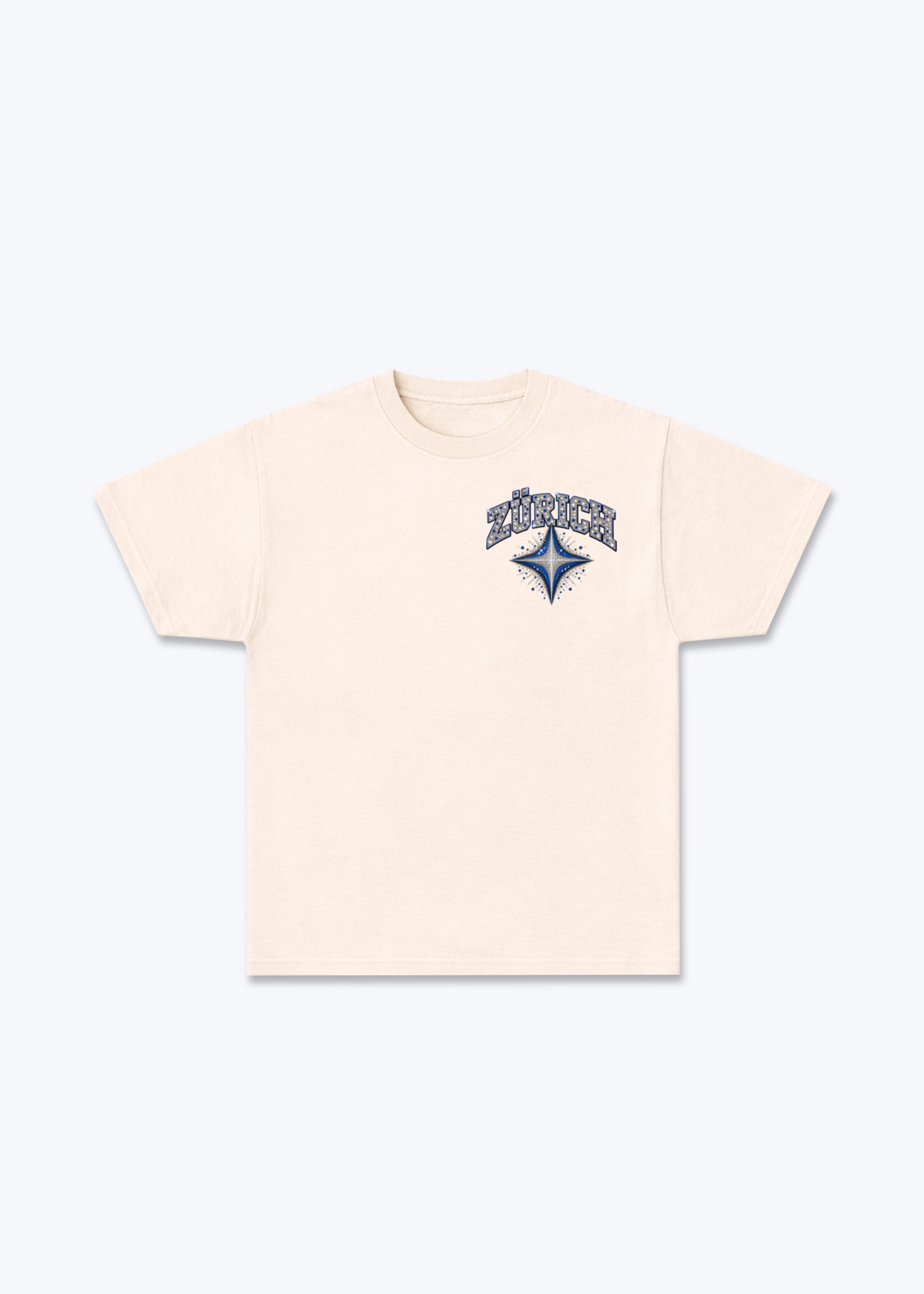 Zürich Diamond Basic T-Shirt - Beige Front (Designed)