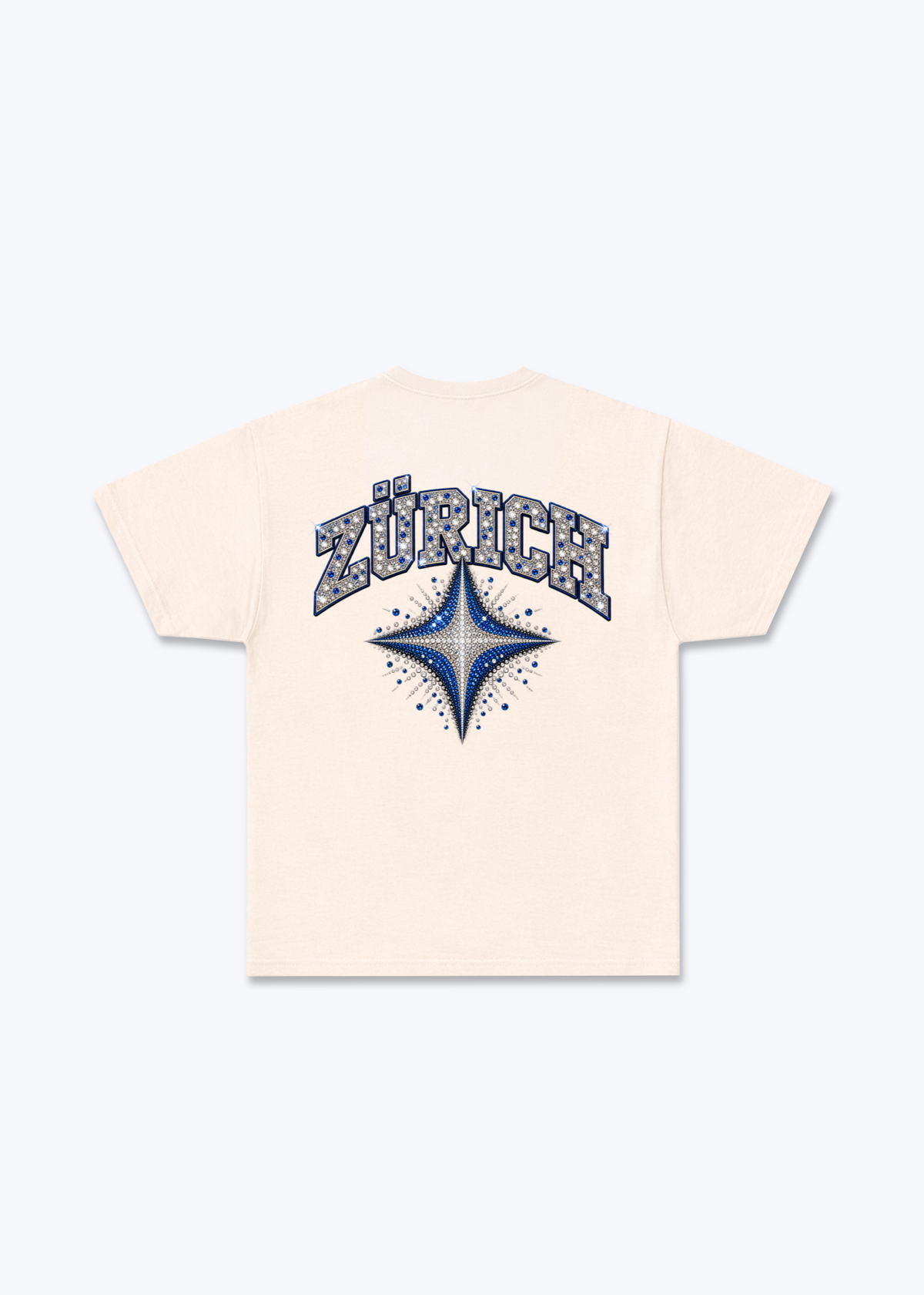 Zürich Diamond Basic T-Shirt - Beige Back (Designed)