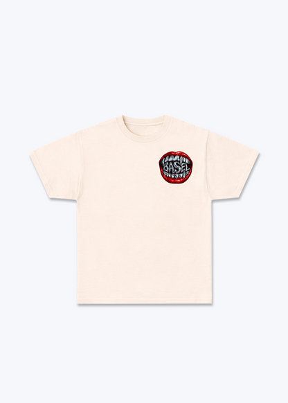 Basel Metallic Basic T-Shirt - Beige Front (Designed)