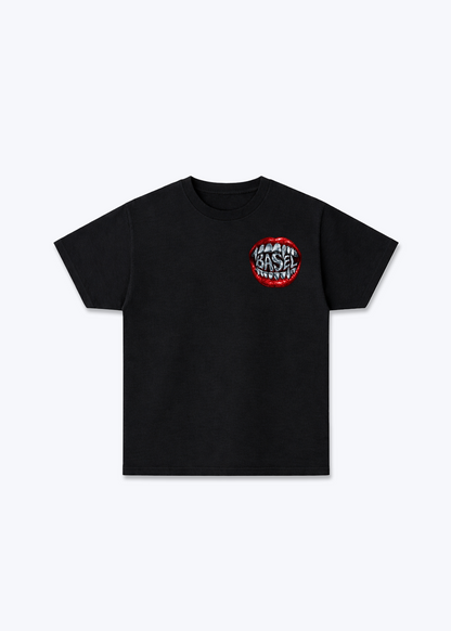 Basel Metallic Basic T-Shirt - Black Front (Designed)
