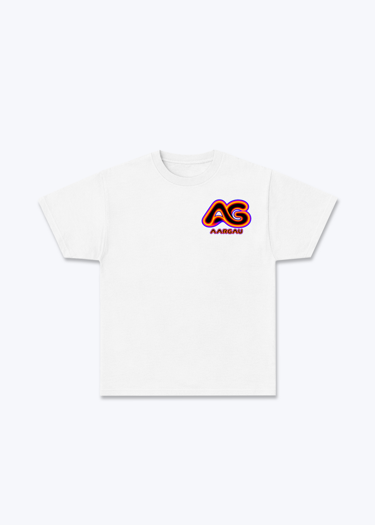 Aargau Glow Basic T-Shirt - White Front (Designed)
