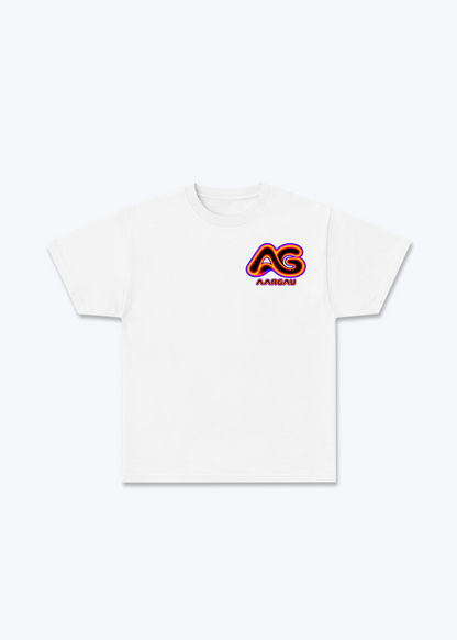 Aargau Glow Basic T-Shirt - White Front (Designed)