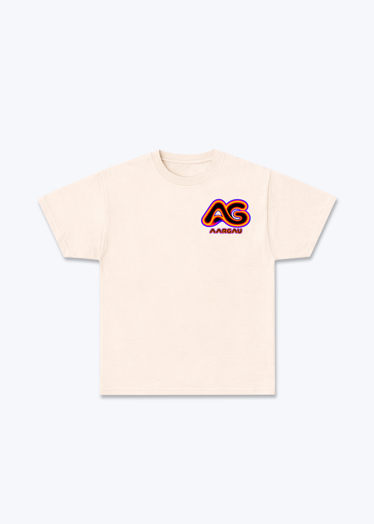 Aargau Glow Basic T-Shirt - Beige Front (Designed)