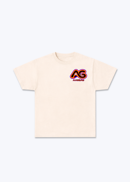 Aargau Glow Basic T-Shirt - Beige Front (Designed)