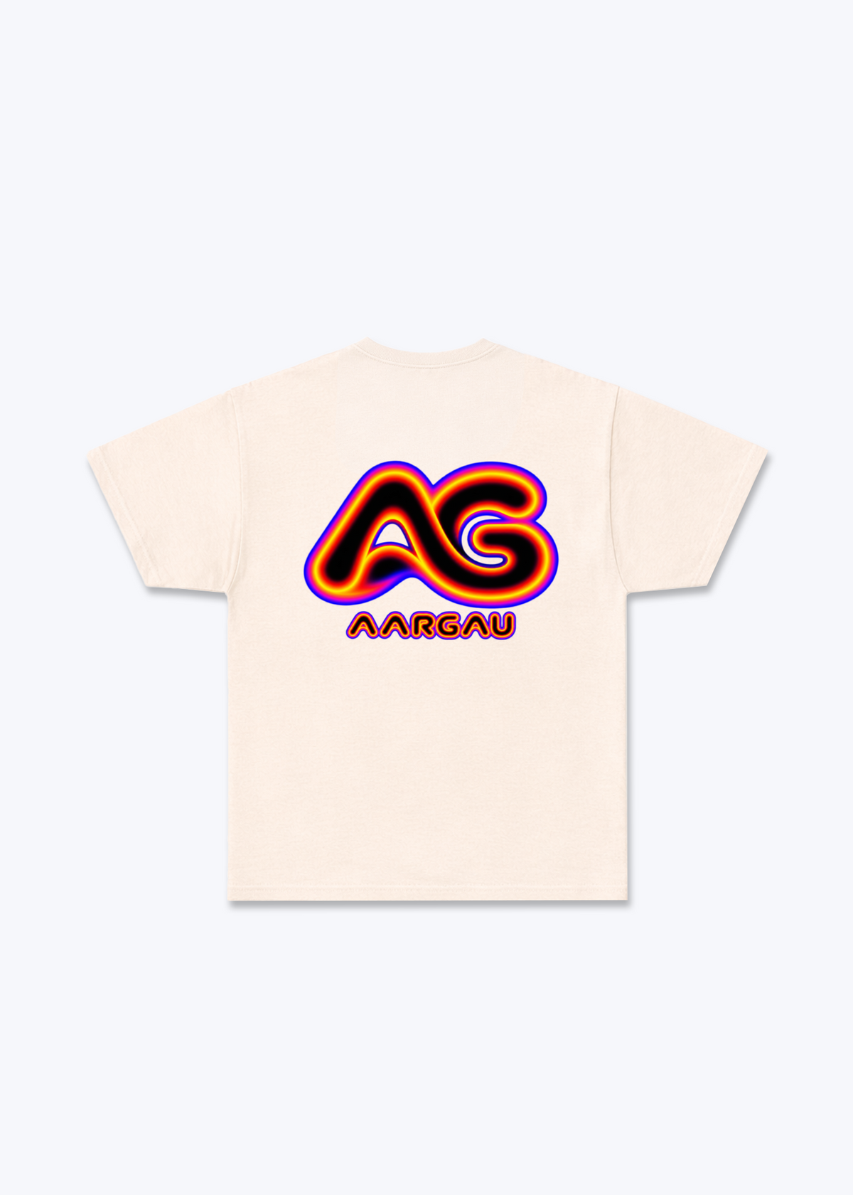 Aargau Glow Basic T-Shirt - Beige Back (Designed)
