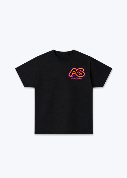 Aargau Glow Basic T-Shirt - Black Front (Designed)