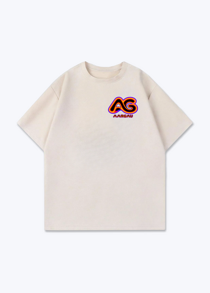 Aargau Glow Oversized T-Shirt - Beige Front (Designed)