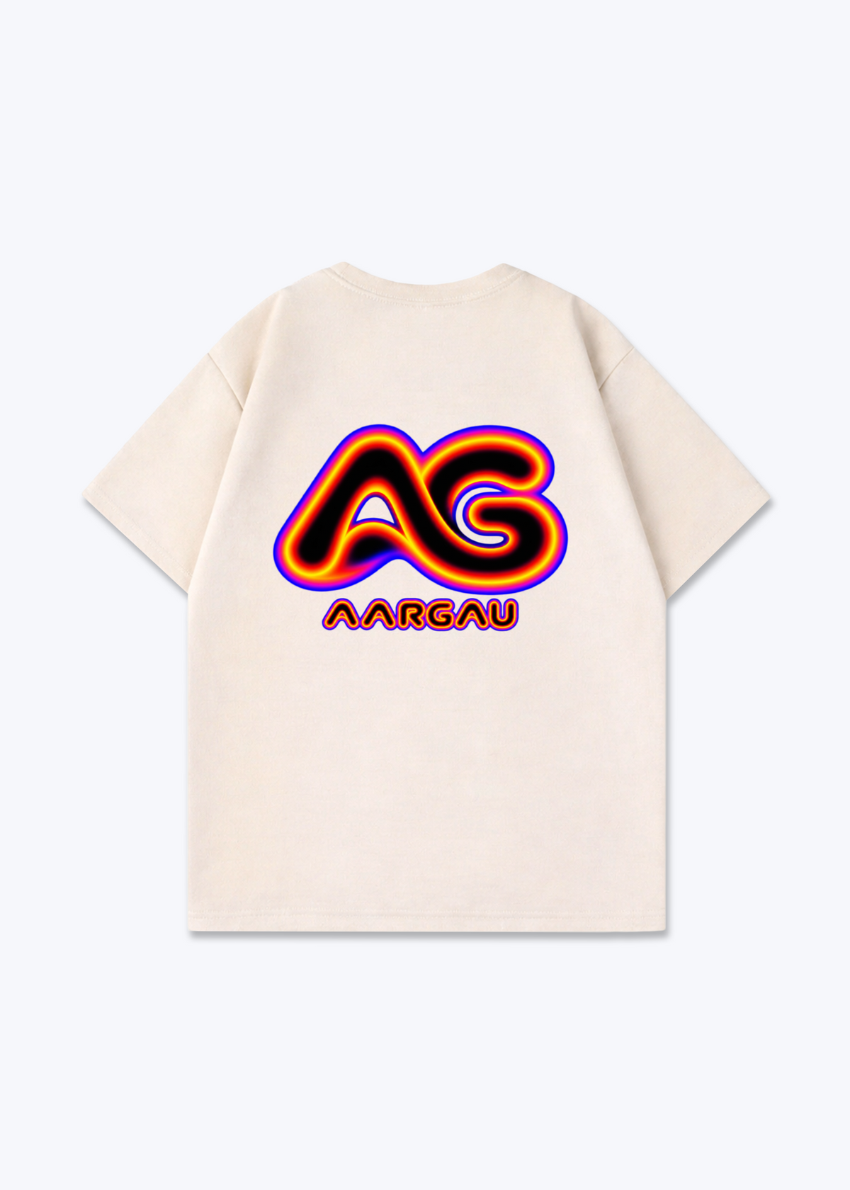 Aargau Glow Oversized T-Shirt - Beige Back (Designed)