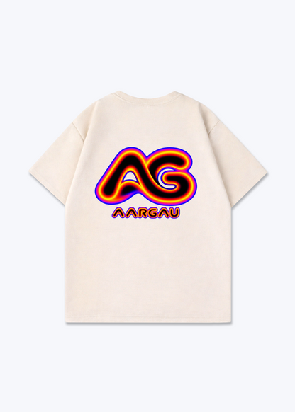 Aargau Glow Oversized T-Shirt - Beige Back (Designed)