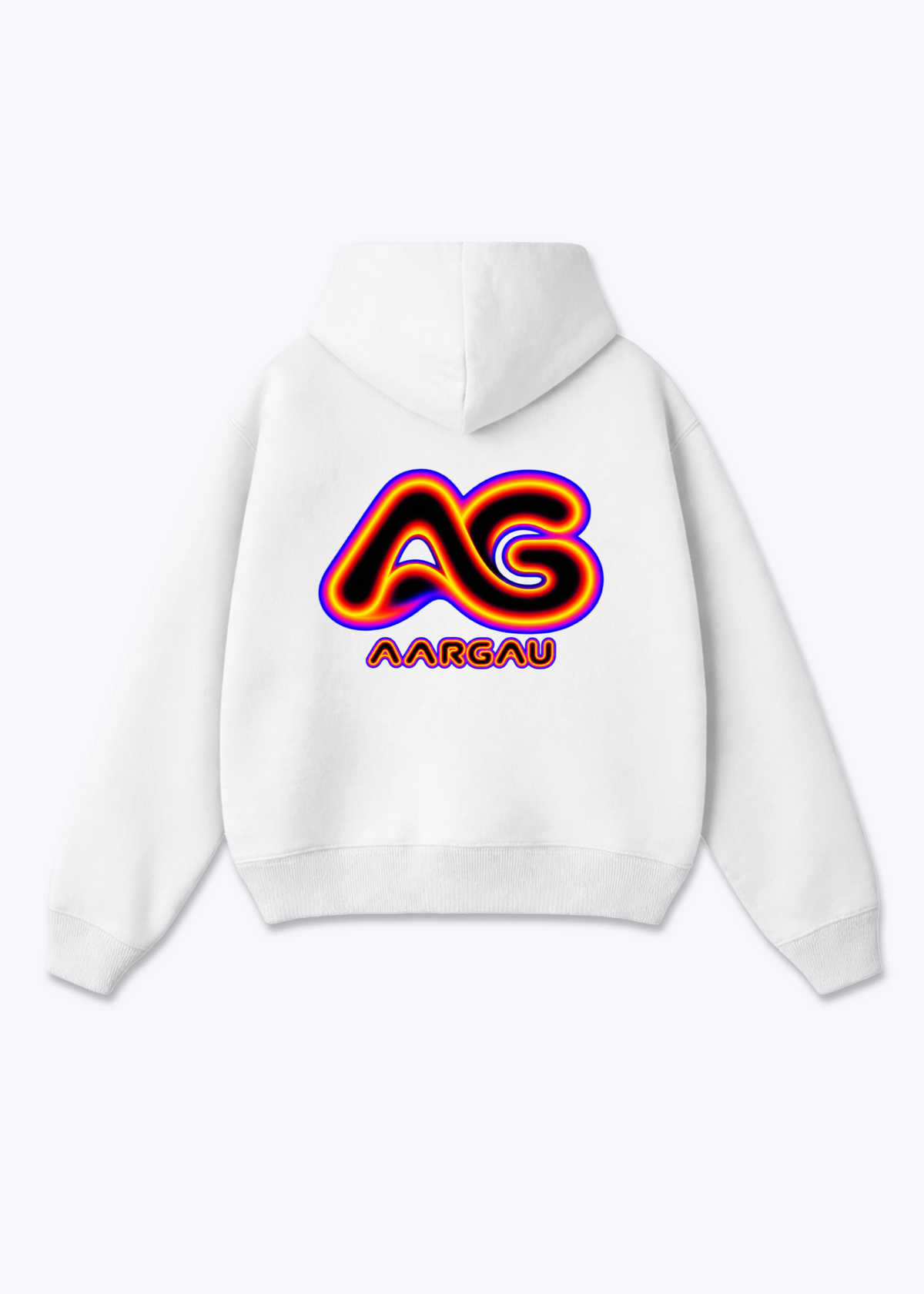 Aargau Glow Oversized Hoodie - White Back (Designed)