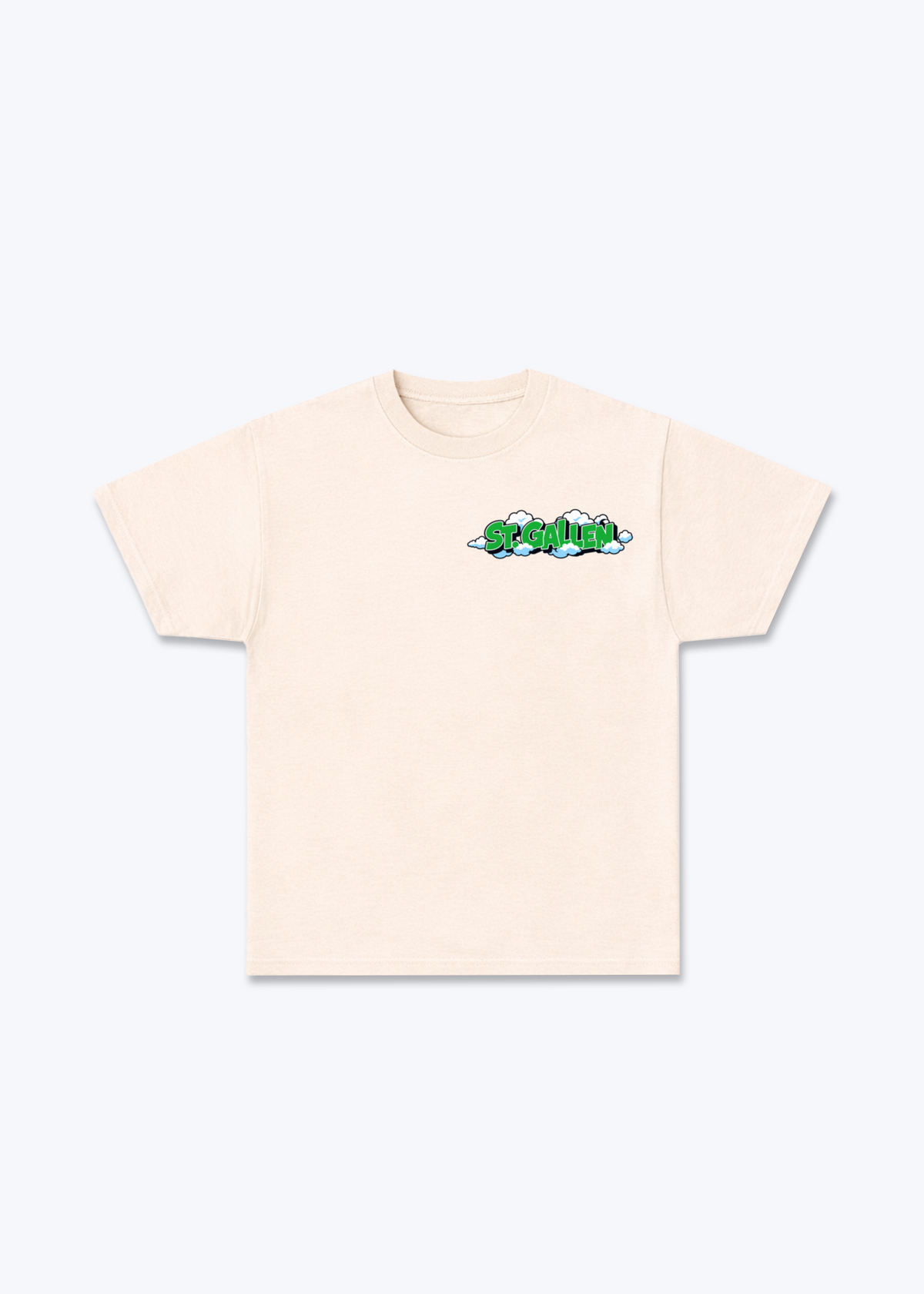 St.Gallen Clouds Basic T-Shirt - Beige Front (Designed)
