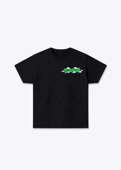 St.Gallen Clouds Basic T-Shirt - Black Front (Designed)