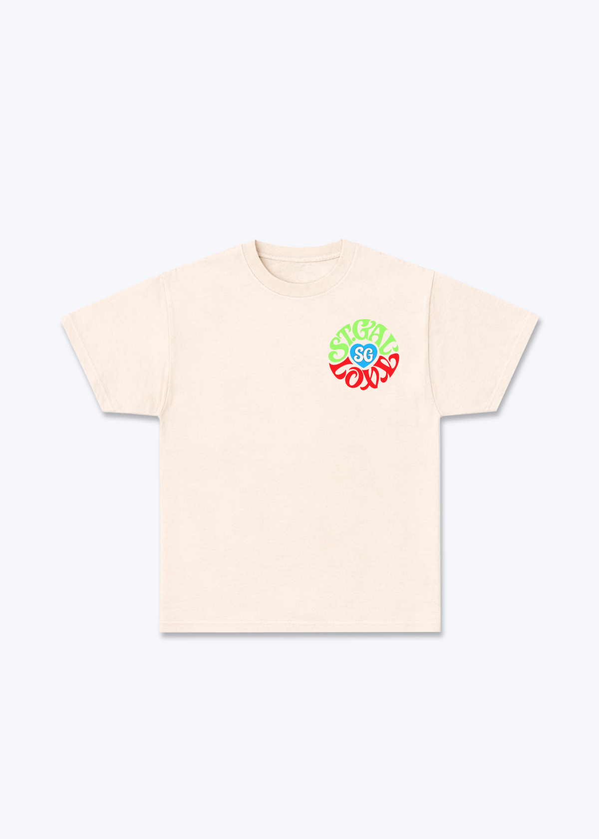 St.Gallen Lov' Basic T-Shirt - Beige Front (Designed)