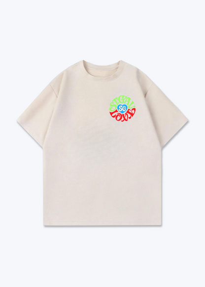St.Gallen Lov' Oversized T-Shirt - Beige Front (Designed)