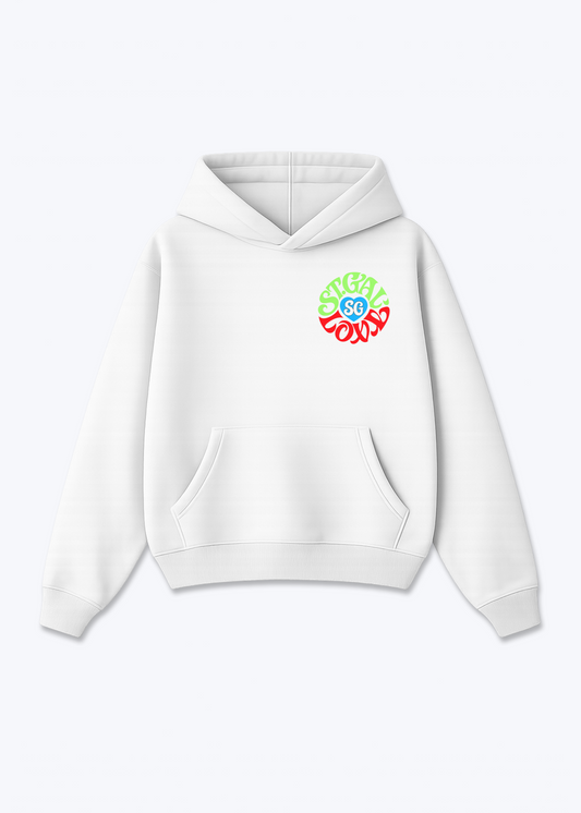 St.Gallen Lov' Oversized Hoodie - White Front (Designed)