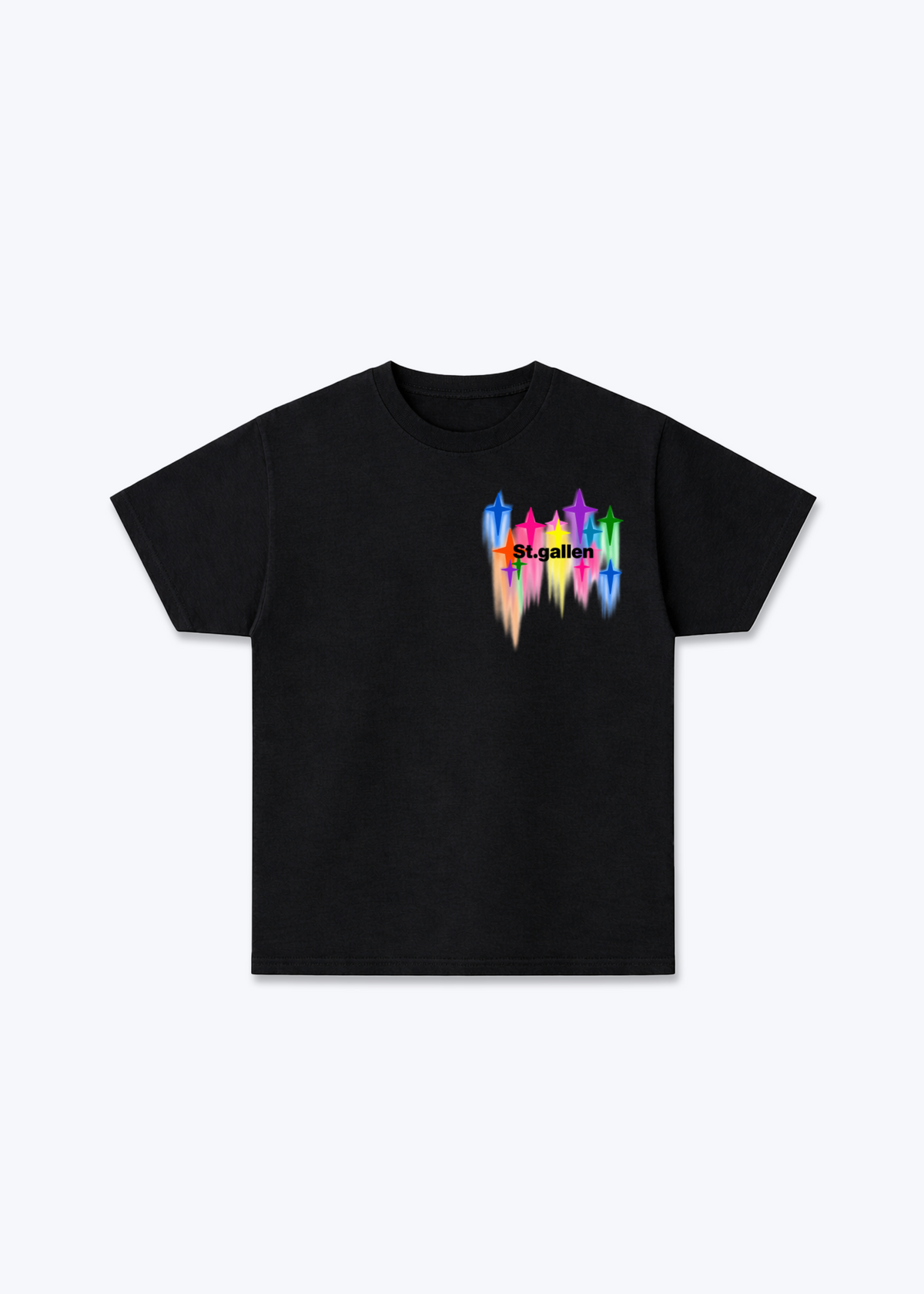 St.Gallen Stars Basic T-Shirt - Black Front (Designed)
