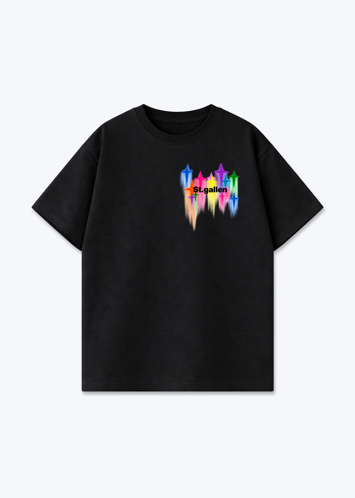 St.Gallen Stars Oversized T-Shirt - Black Front (Designed)