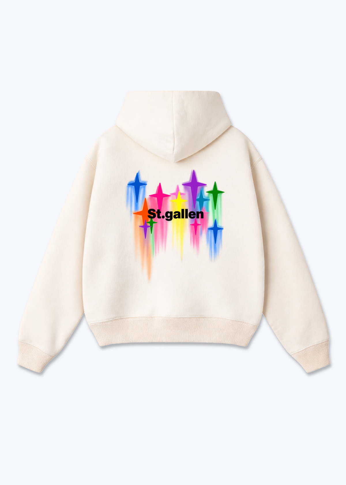 St.Gallen Stars Oversized Hoodie - Beige Back (Designed)