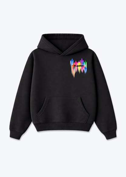St.Gallen Stars Oversized Hoodie - Black Front (Designed)