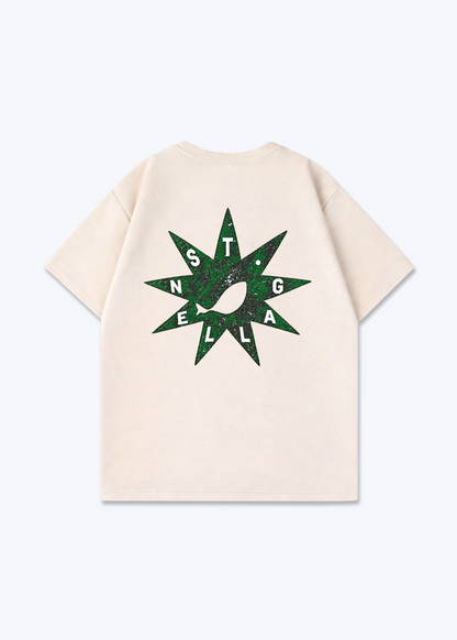 St.Gallen Eye Oversized T-Shirt - Beige Back (Designed)