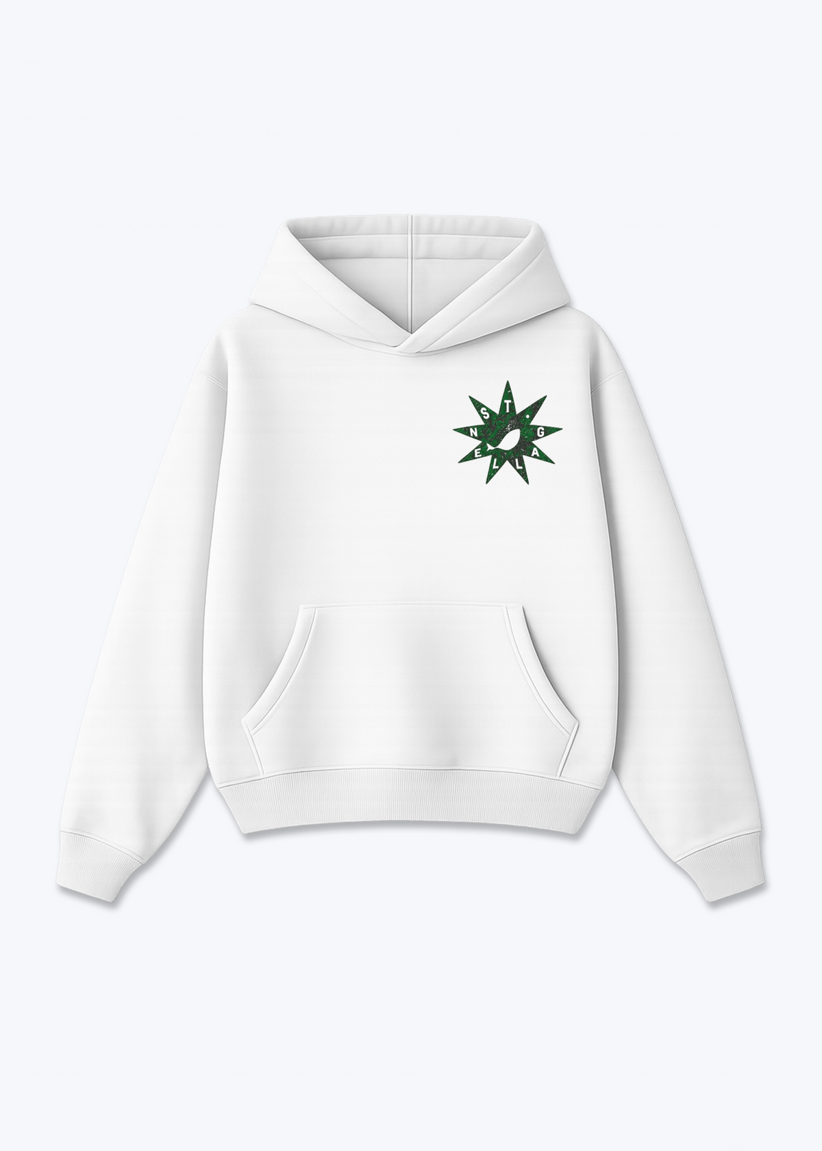 St.Gallen Eye Oversized Hoodie - White Front (Designed)