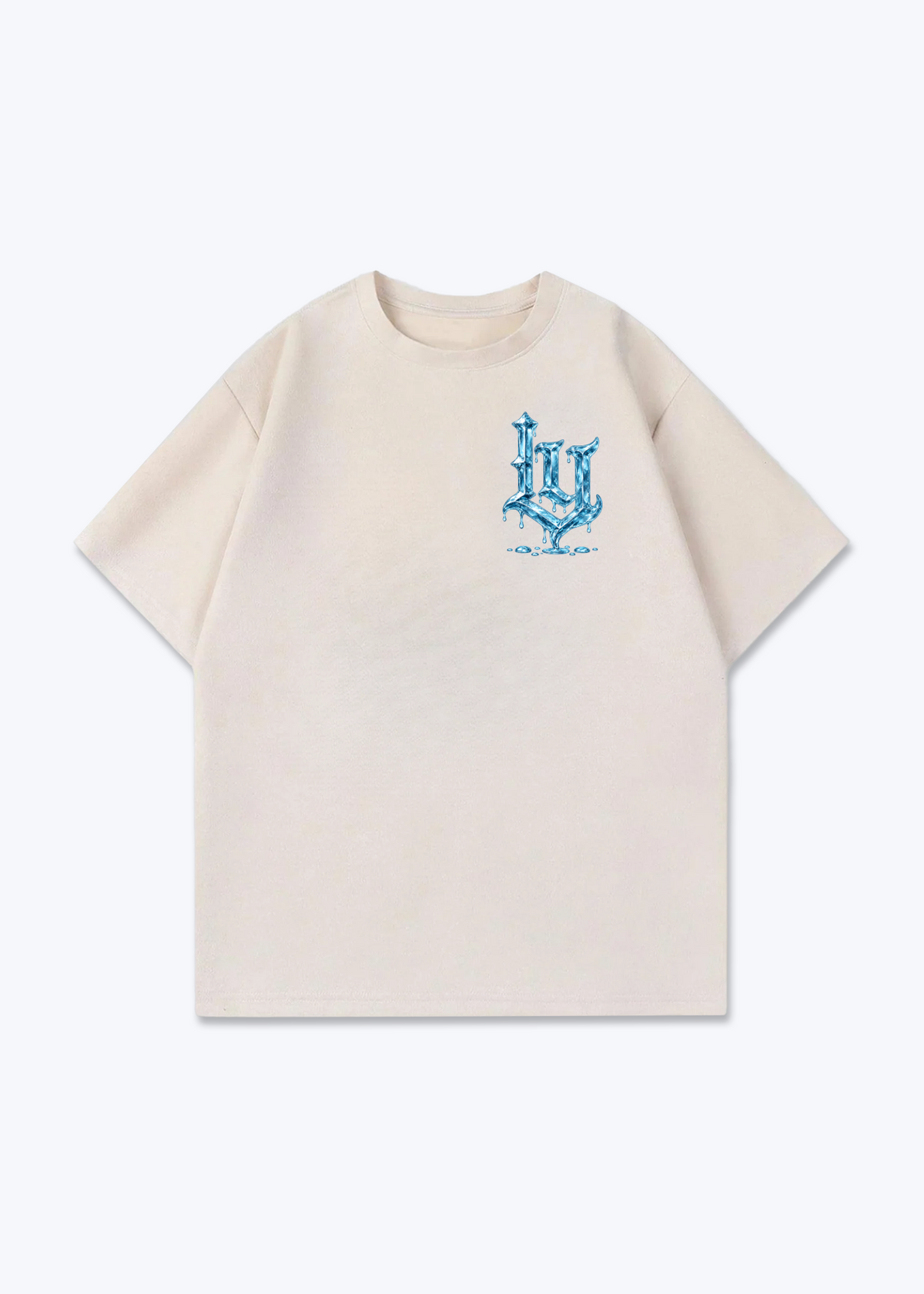 Luzern Ice Oversized T-Shirt - Beige Front (Designed)