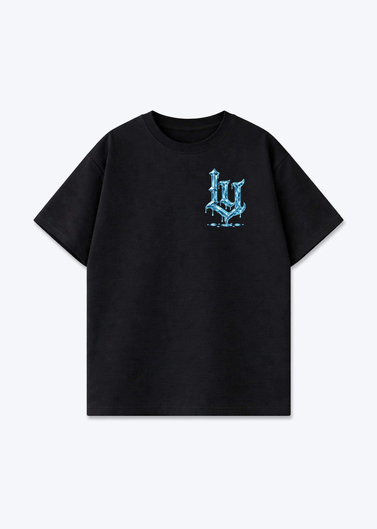 Luzern Ice Oversized T-Shirt - Black Front (Designed)