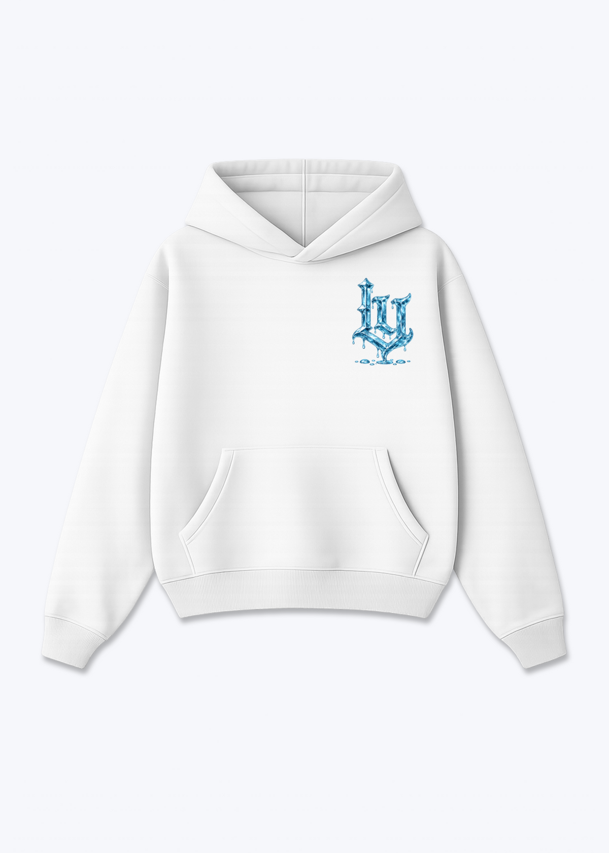 Luzern Ice Oversized Hoodie - White Front (Designed)