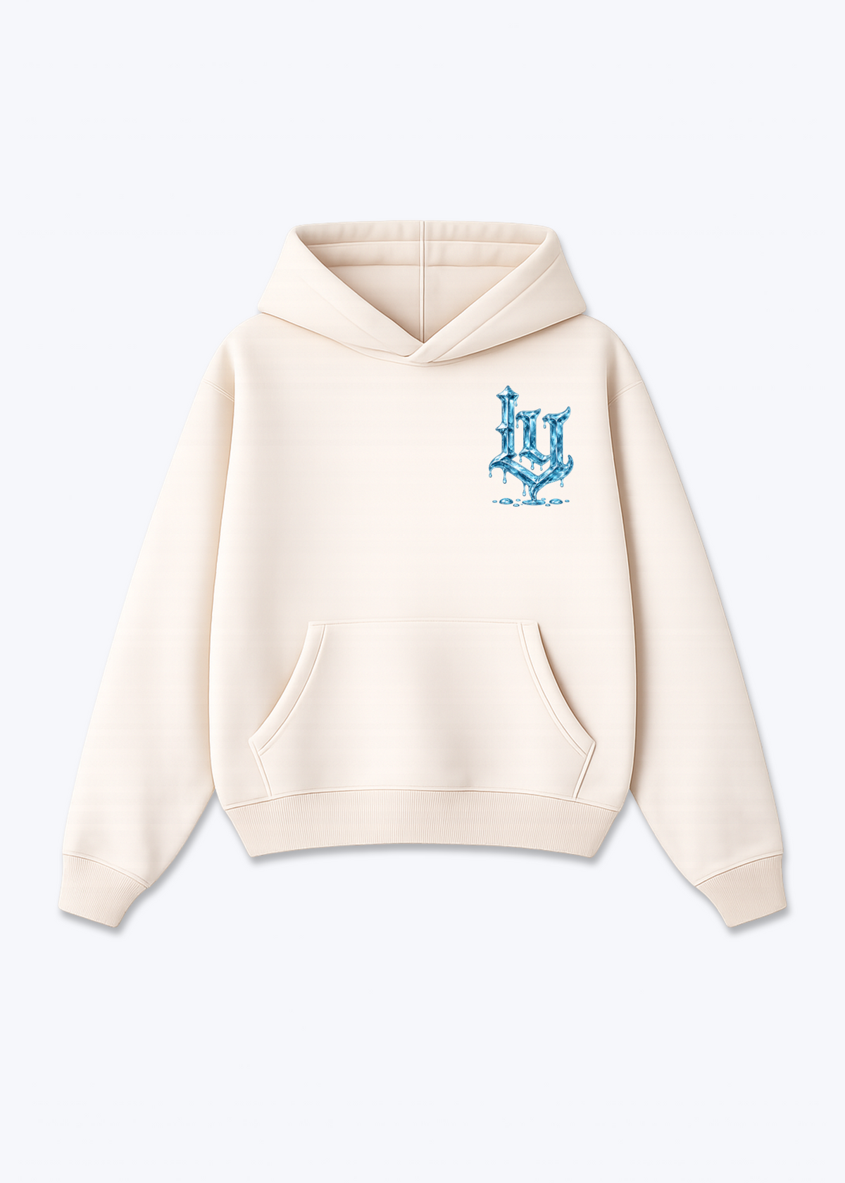 Luzern Ice Oversized Hoodie - Beige Front (Designed)