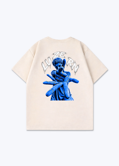 Luzern Scar Oversized T-Shirt - Beige Back (Designed)