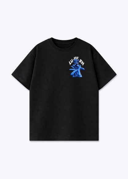 Luzern Scar Oversized T-Shirt - Black Front (Designed)