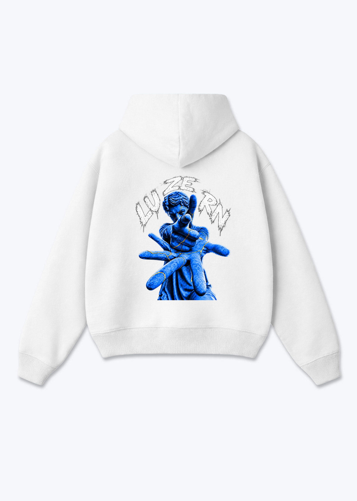 Luzern Scar Oversized Hoodie - White Back (Designed)