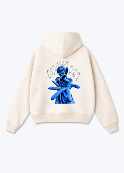Luzern Scar Oversized Hoodie - Beige Back (Designed)