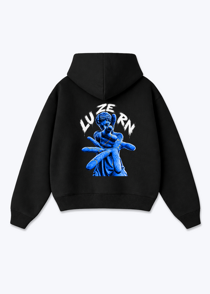 Luzern Scar Oversized Hoodie - Black Back (Designed)