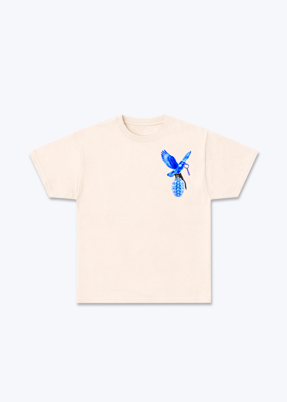 Luzern Grenade Basic T-Shirt - Beige Front (Designed)