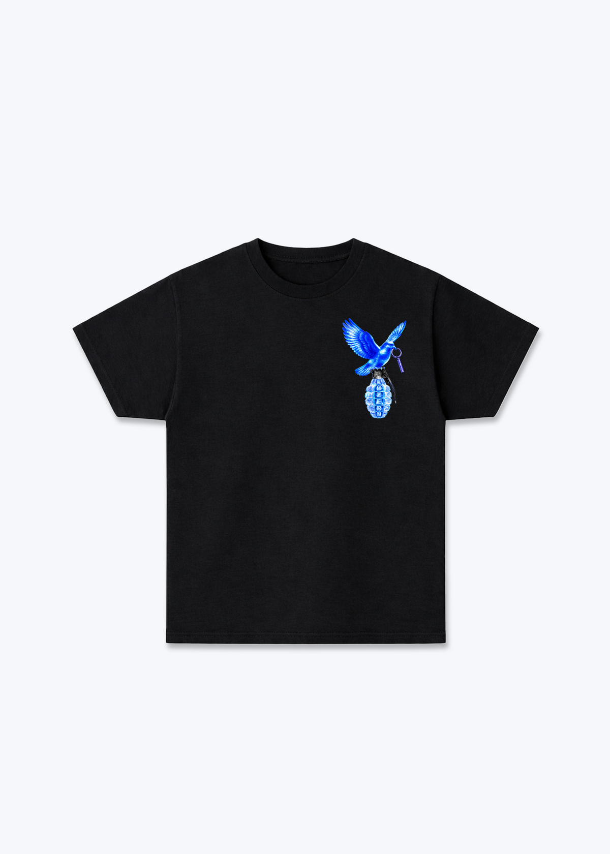 Luzern Grenade Basic T-Shirt - Black Front (Designed)