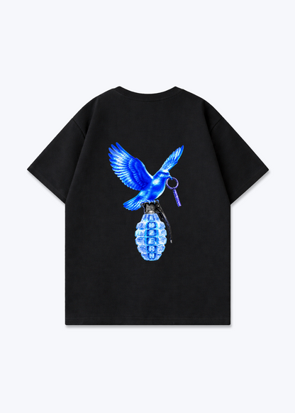 Luzern Grenade Oversized T-Shirt - Black Back (Designed)