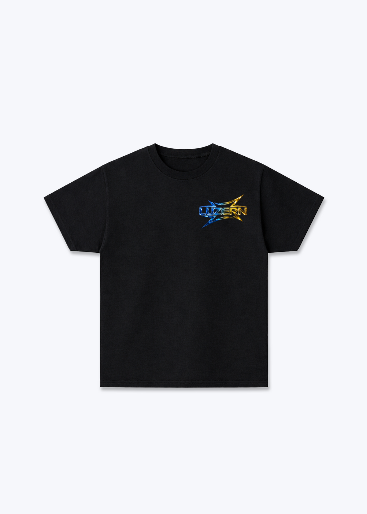 Luzern Fade Basic T-Shirt - Black Front (Designed)