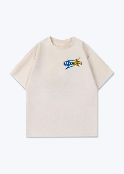 Luzern Fade Oversized T-Shirt - Beige Front (Designed)