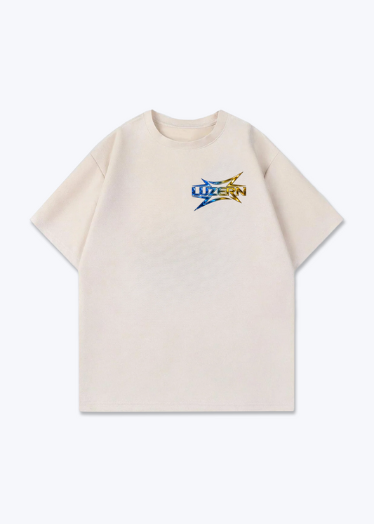 Luzern Fade Oversized T-Shirt - Beige Front (Designed)