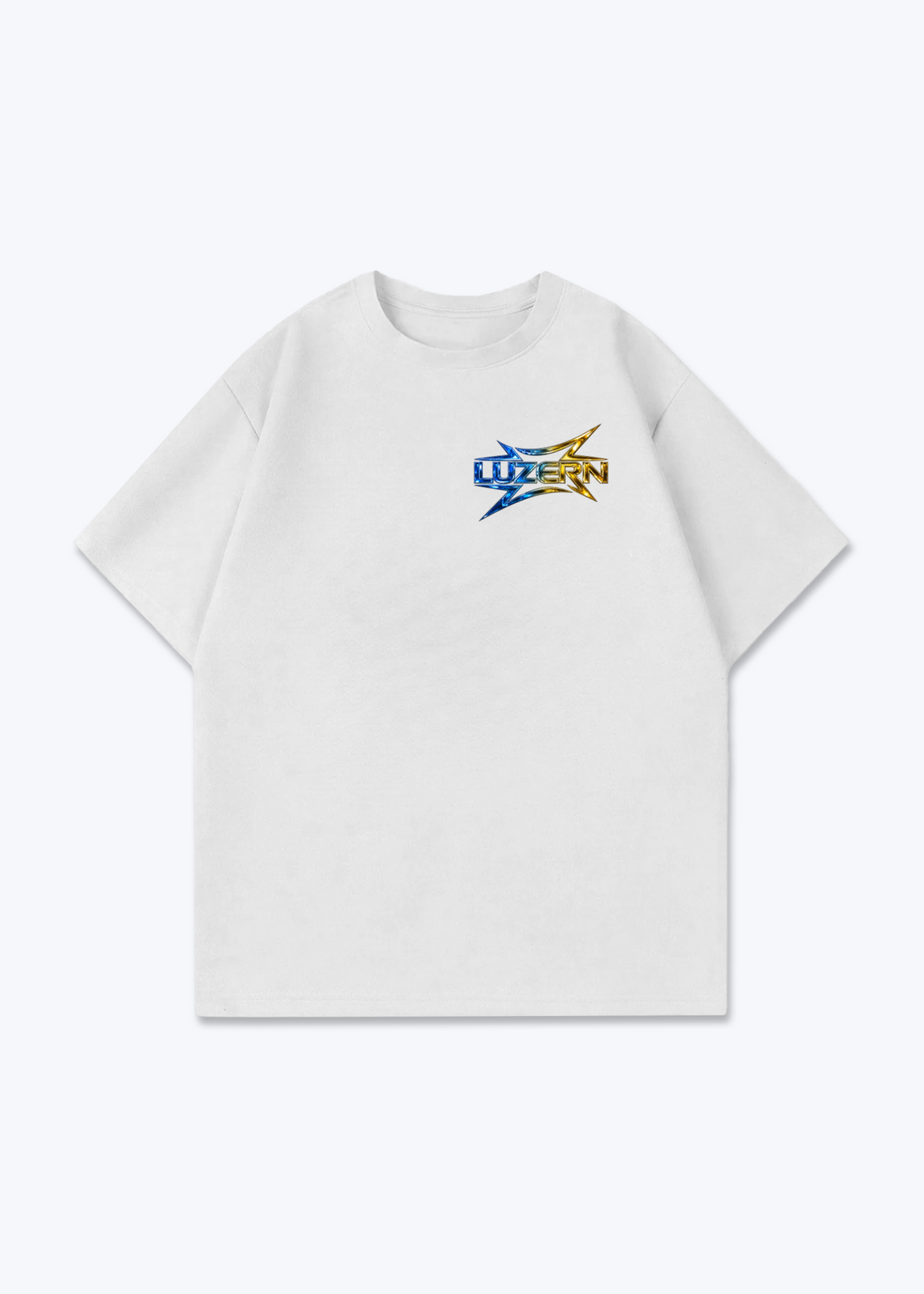 Luzern Fade Oversized T-Shirt - White Front (Designed)