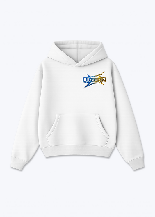Luzern Fade Oversized Hoodie - White Front (Designed)