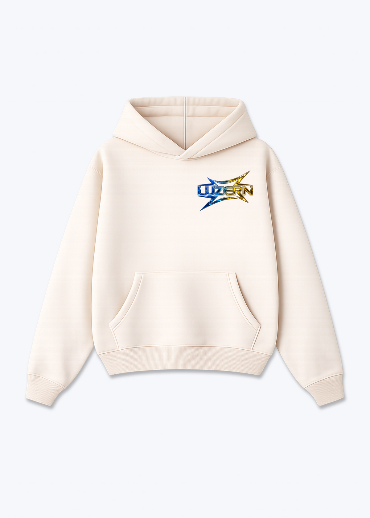 Luzern Fade Oversized Hoodie - Beige Front (Designed)
