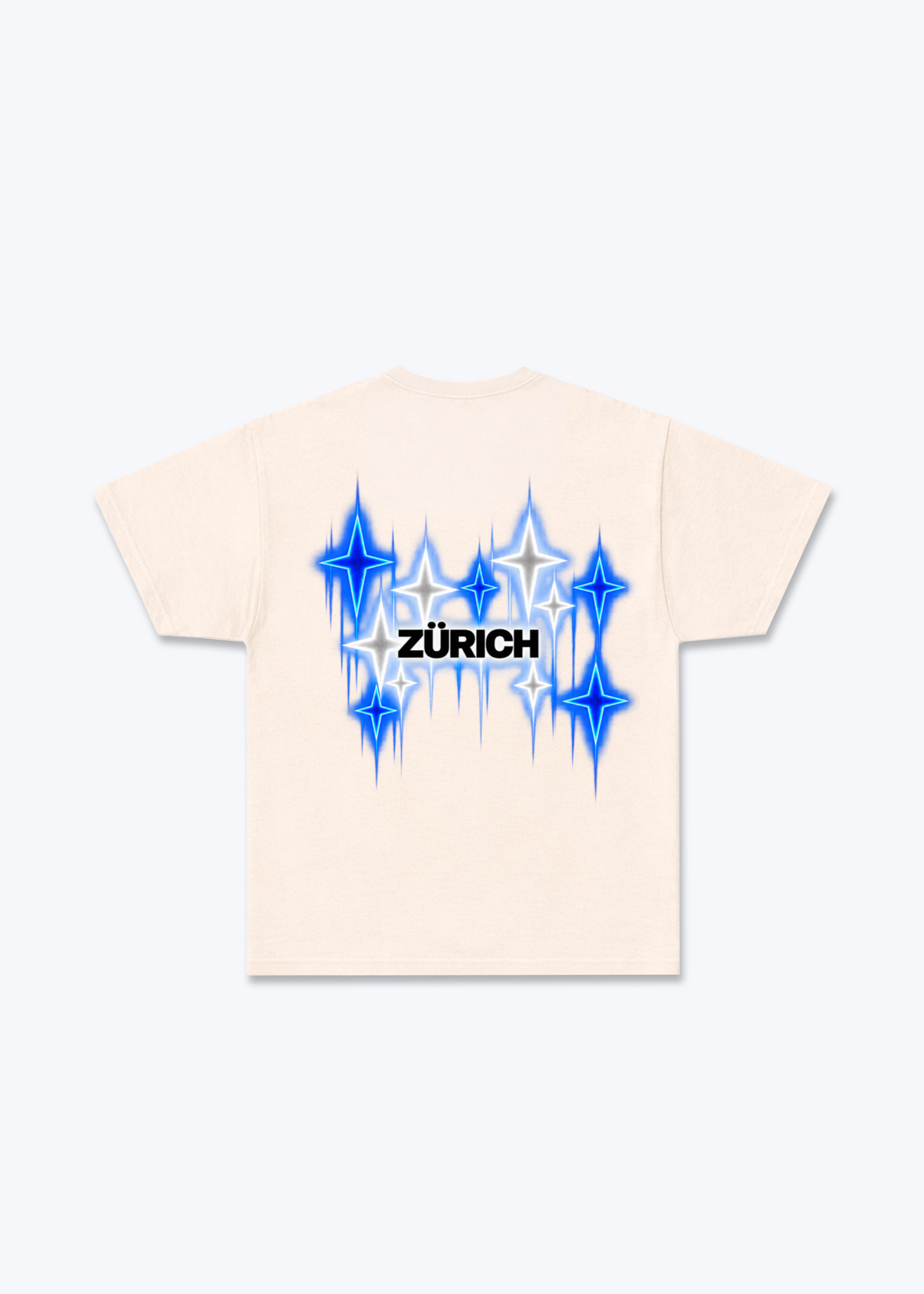 Zürich Fade Basic T-Shirt - Beige Back (Designed)