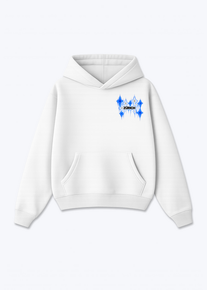 Zürich Fade Oversized Hoodie - White Front (Designed)