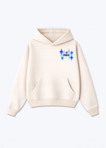 Zürich Fade Oversized Hoodie - Beige Front (Designed)