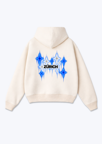 Zürich Fade Oversized Hoodie - Beige Back (Designed)